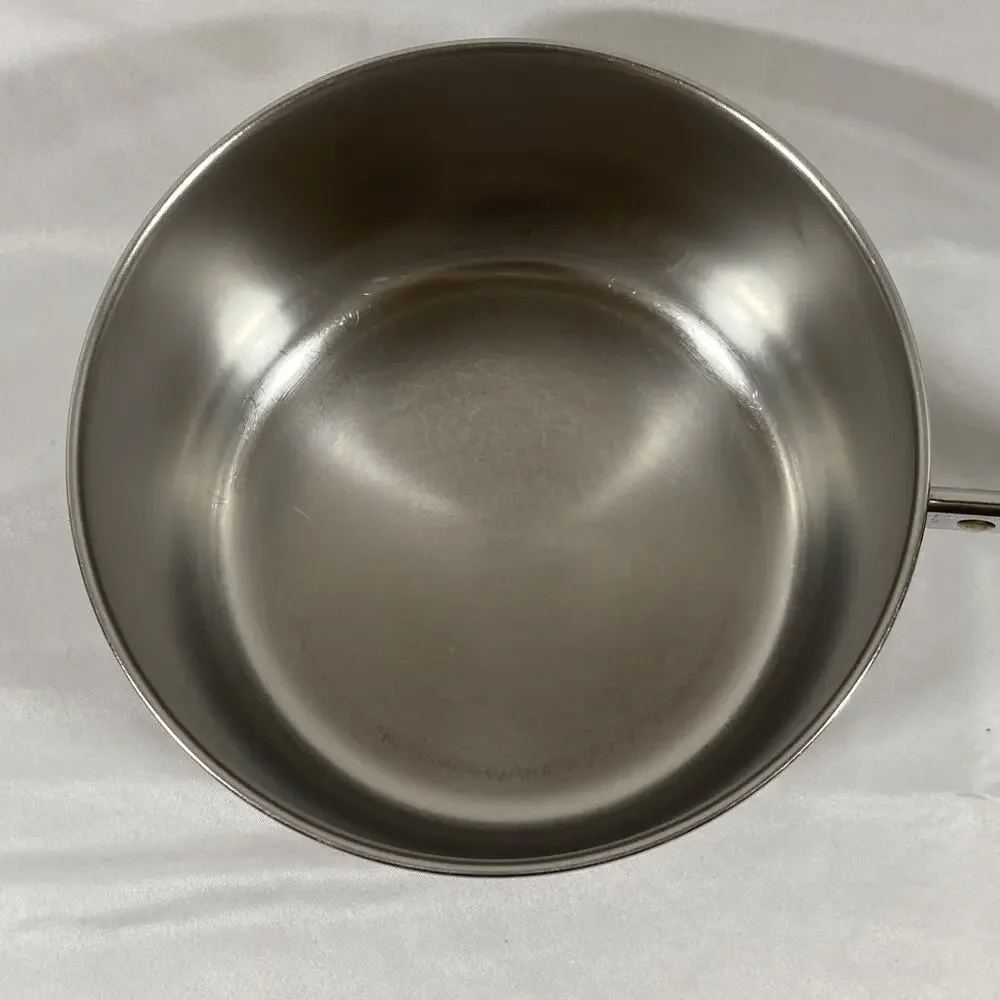Revere Ware 3 Qt Saucepan W/ Lid & Steamer Copper Bottom Stainless Steel Clinton